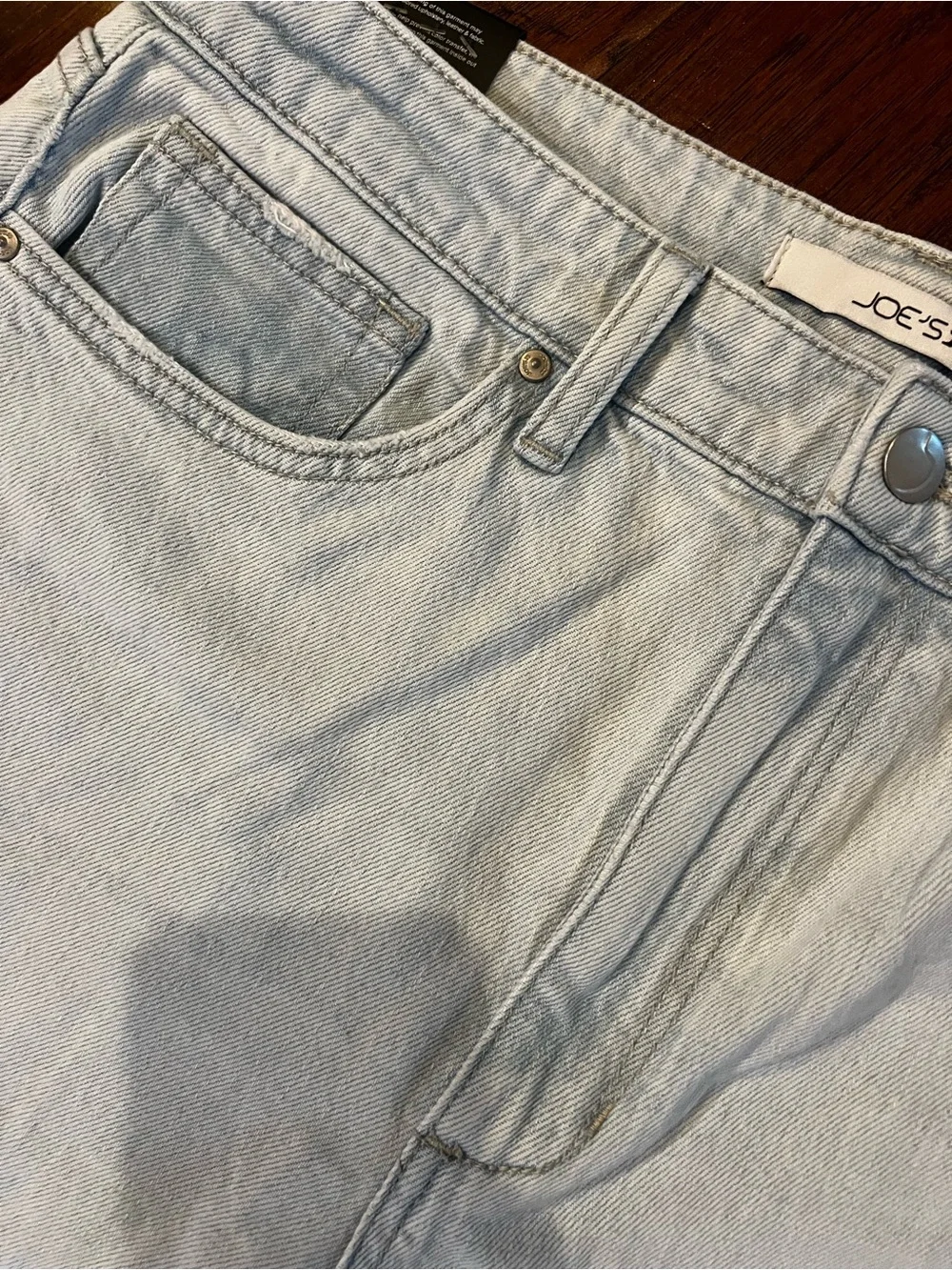 NWT Joe’s Jeans High Rise Straight Ankle Jeans Size 31 Light Wash Raw Hem
